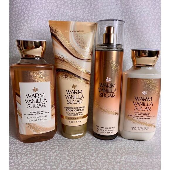 Bath and Body Works WARM VANILLA SUGAR 4 PC Set - Picture 6 of 6